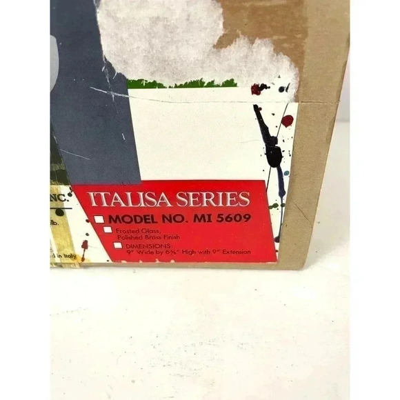 Frosted Glass Wall Lighting Fixture 5609 OPEN BOX Keller Italian Italisa Series - Picture 7 of 13